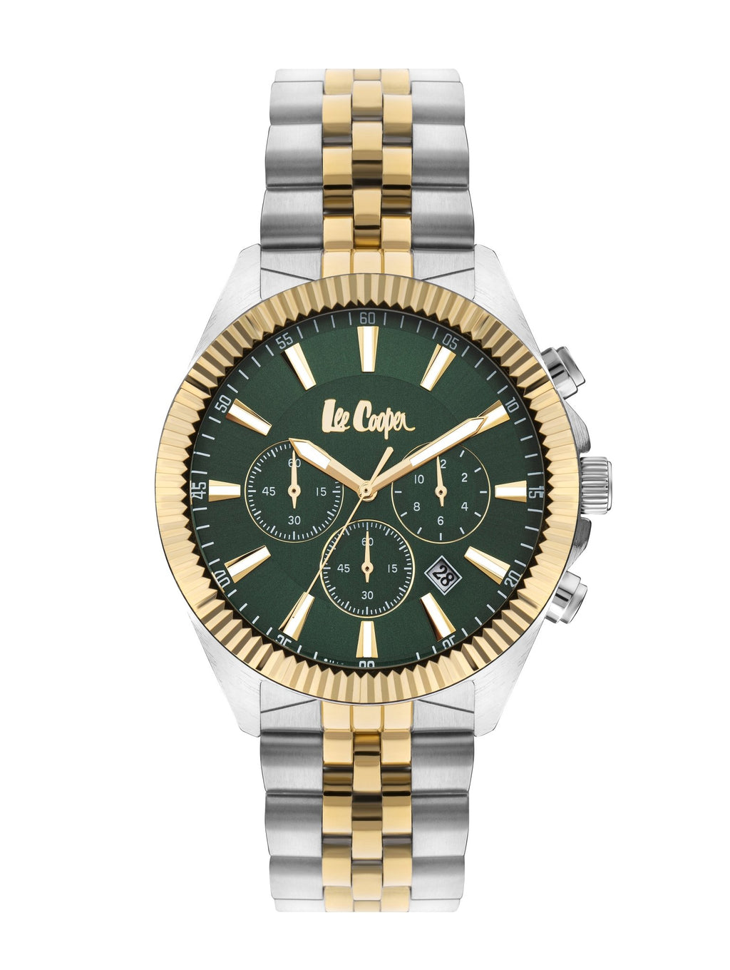 Lee Cooper LC07838.270 Gent Super Metal Silver/Gold Watch - Zamana.pk