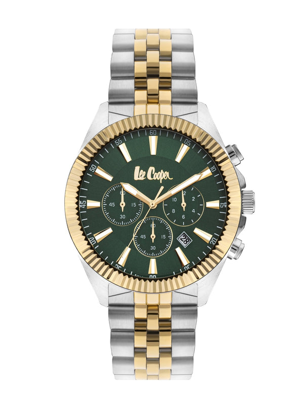 Lee Cooper LC07838.270 Gent Super Metal Silver/Gold Watch - Zamana.pk