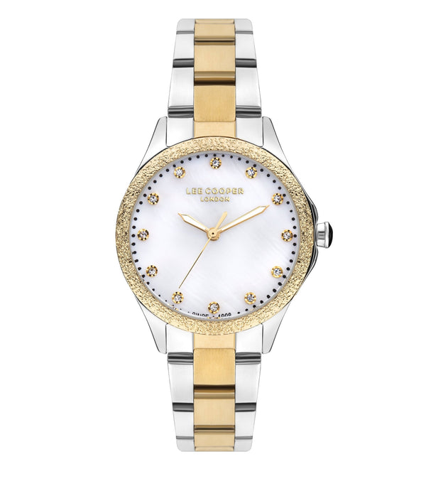 Lee Cooper LC07840.220 Women's Super Metal Silver/Gold Watch - Zamana.pk