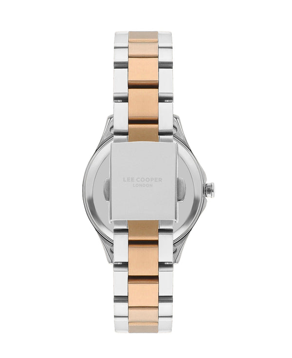 Lee Cooper LC07840.520 Women's Super Metal Silver/Rose Gold Watch - Zamana.pk