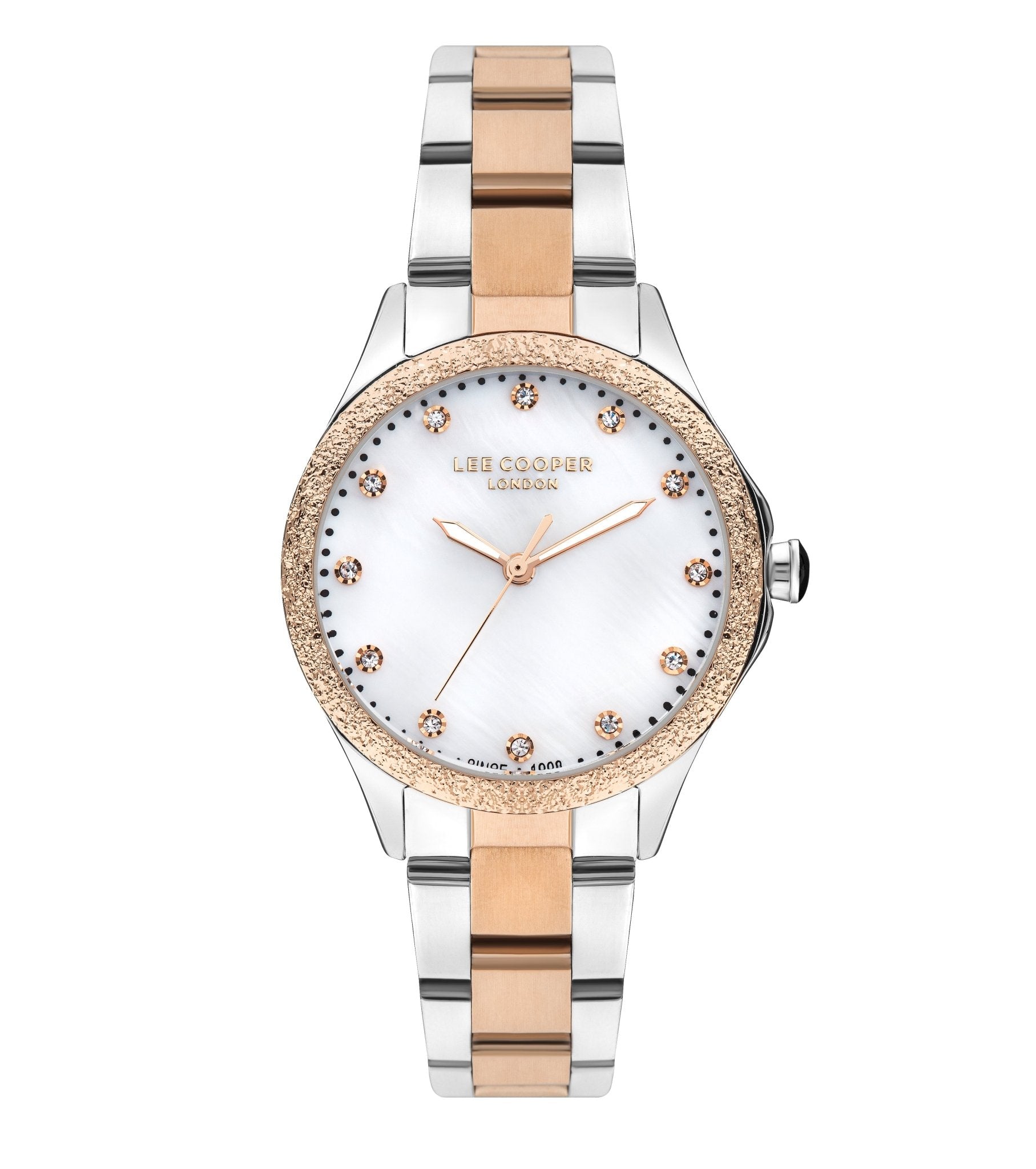 Lee Cooper LC07840.520 Women's Super Metal Silver/Rose Gold Watch - Zamana.pk Main image