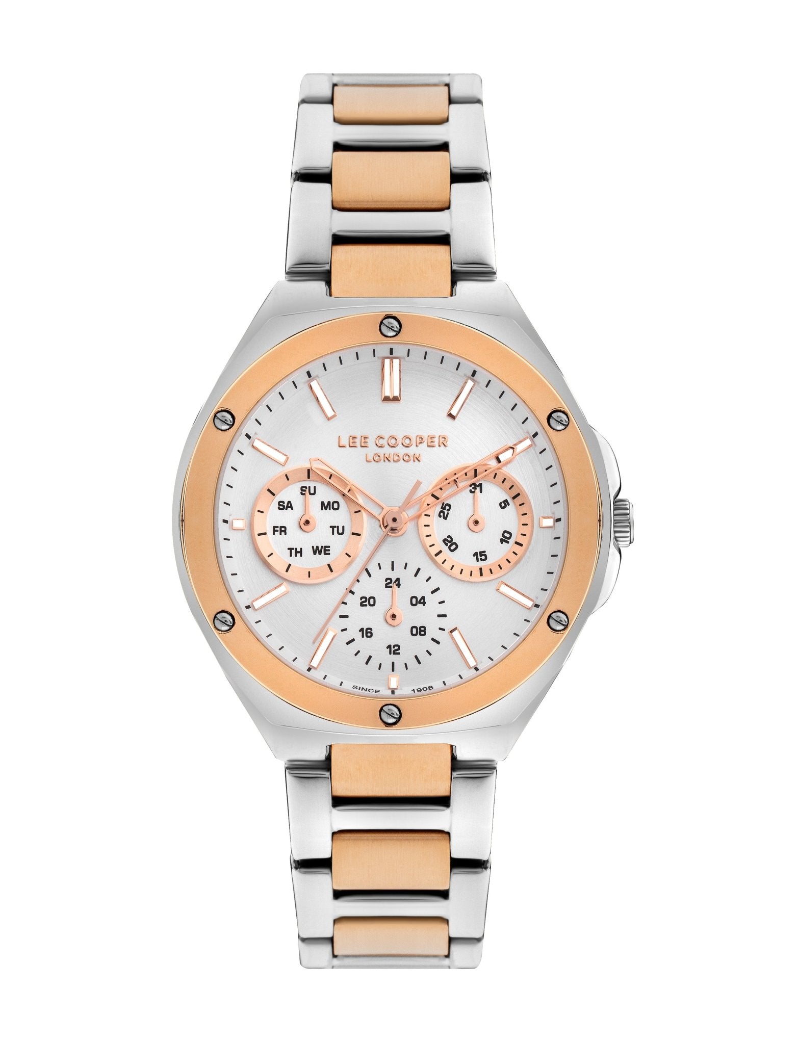 Lee Cooper LC07844.530 Ladies Super Metal Silver/Rose Gold Watch - Zamana.pk Main image