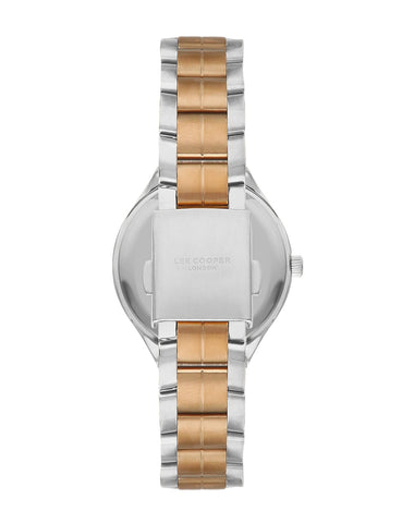 Lee Cooper LC07850.530 Women's Super Metal Silver/Rose Gold Watch - Zamana.pk