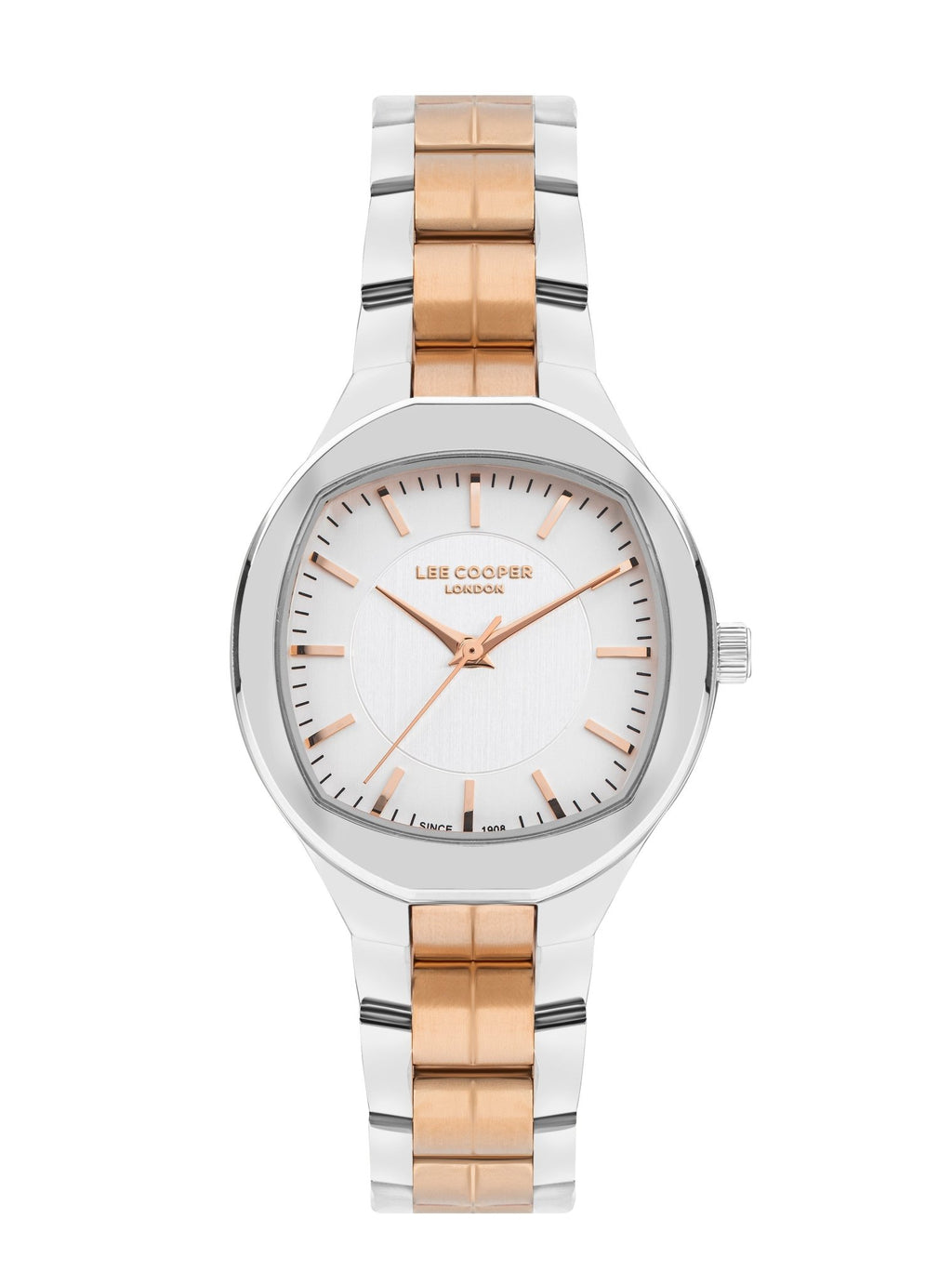 Lee Cooper LC07850.530 Women's Super Metal Silver/Rose Gold Watch - Zamana.pk
