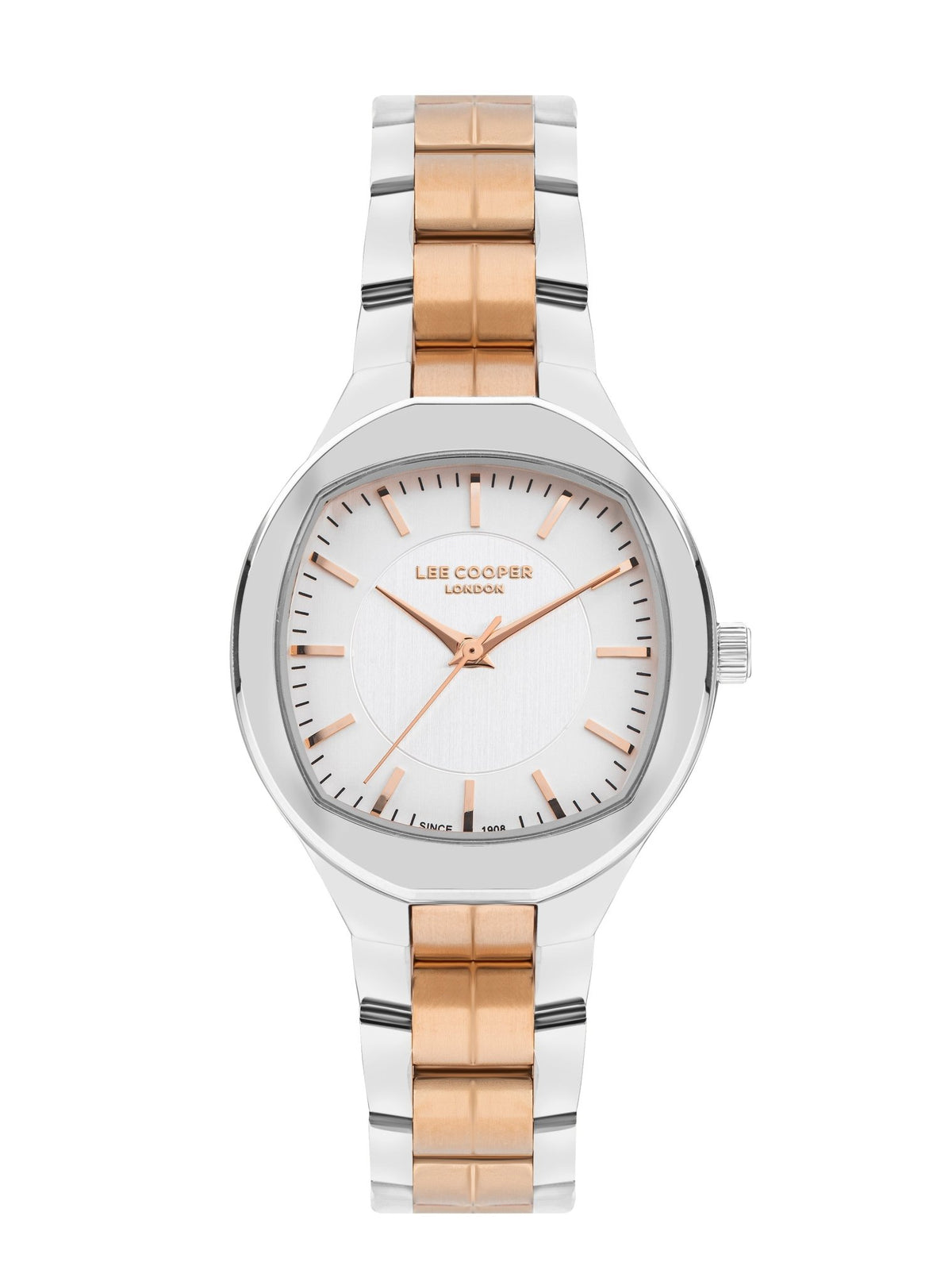Lee Cooper LC07850.530 Women's Super Metal Silver/Rose Gold Watch - Zamana.pk