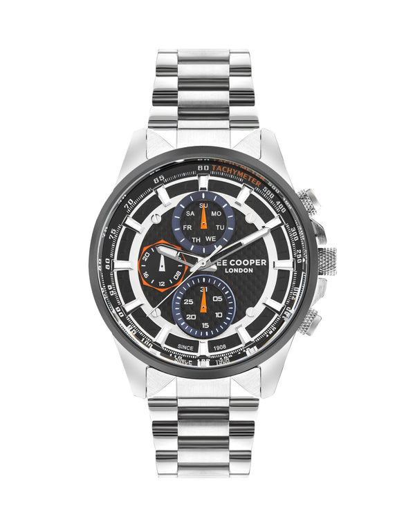 Lee Cooper LC07852.360 Men's Super Metal Silver Multifunction Watch - Zamana.pk
