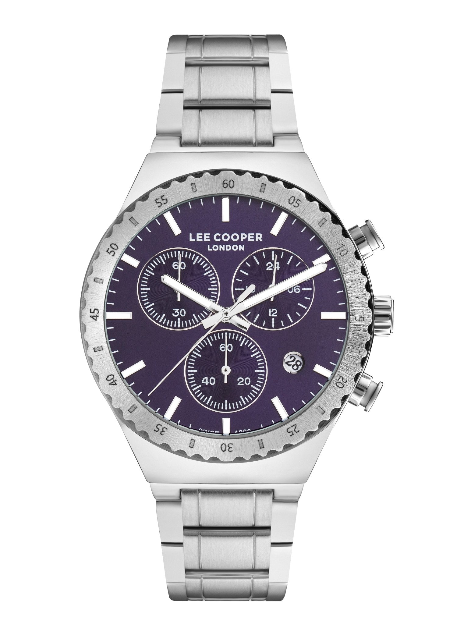 Lee Cooper LC07853.080 Men's Super Metal Silver Multifunction Watch - Zamana.pk Main image