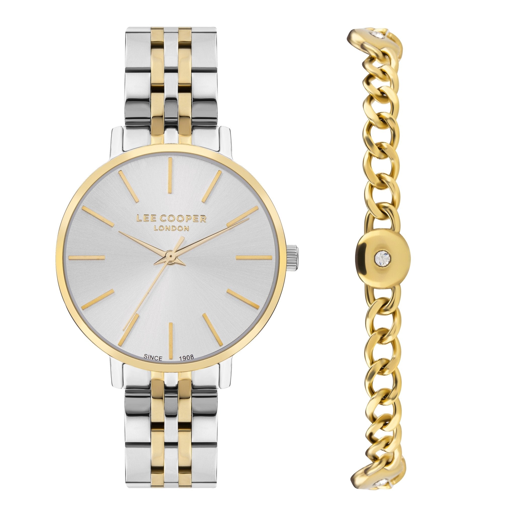 Lee Cooper LC07857.230 Women's Super Metal Silver/Gold Watch - Zamana.pk Main image