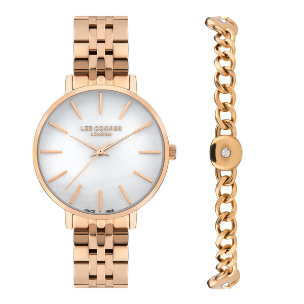 Lee Cooper LC07857.420 Women's Super Metal Rose Gold Watch - Zamana.pk
