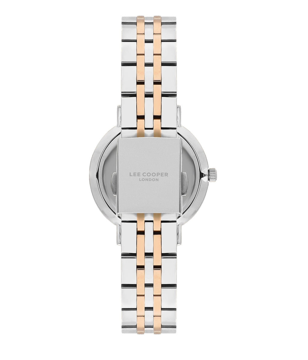 Lee Cooper LC07857.530 Women's Super Metal Silver/Rose Gold Watch - Zamana.pk