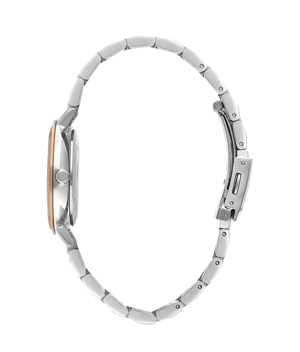 Lee Cooper LC07857.530 Women's Super Metal Silver/Rose Gold Watch - Zamana.pk