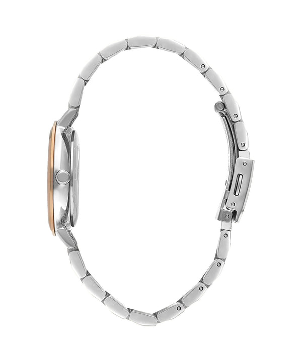 Lee Cooper LC07857.530 Women's Super Metal Silver/Rose Gold Watch - Zamana.pk