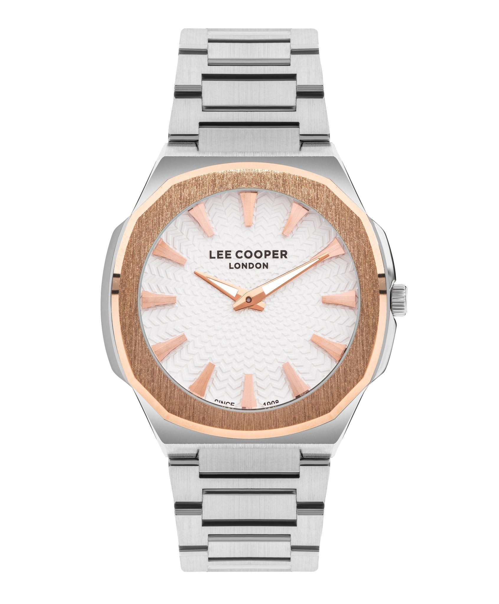 Lee Cooper LC07861.530 Gent Super Metal Silver/Rose Gold Watch - Zamana.pk