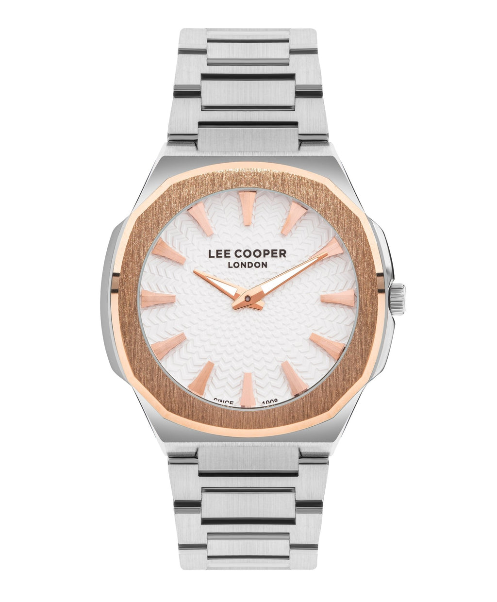 Lee Cooper LC07861.530 Gent Super Metal Silver/Rose Gold Watch - Zamana.pk