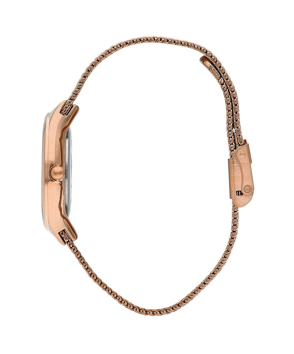 Lee Cooper LC07862.430 Women's Super Metal Rose Gold Mesh Watch - Zamana.pk
