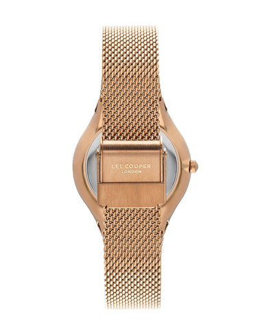 Lee Cooper LC07862.430 Women's Super Metal Rose Gold Mesh Watch - Zamana.pk