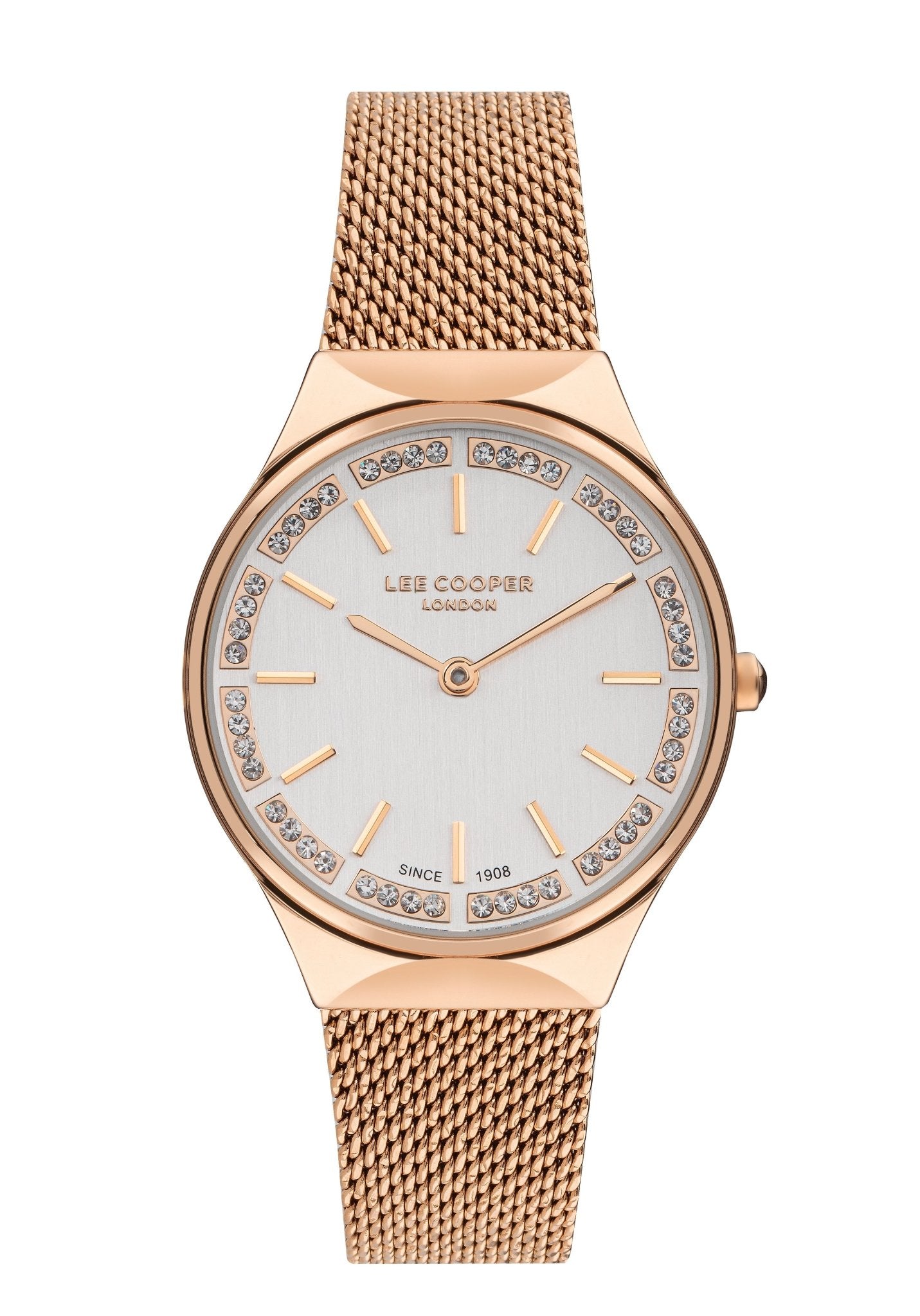 Lee Cooper LC07862.430 Women's Super Metal Rose Gold Mesh Watch - Zamana.pk Main image