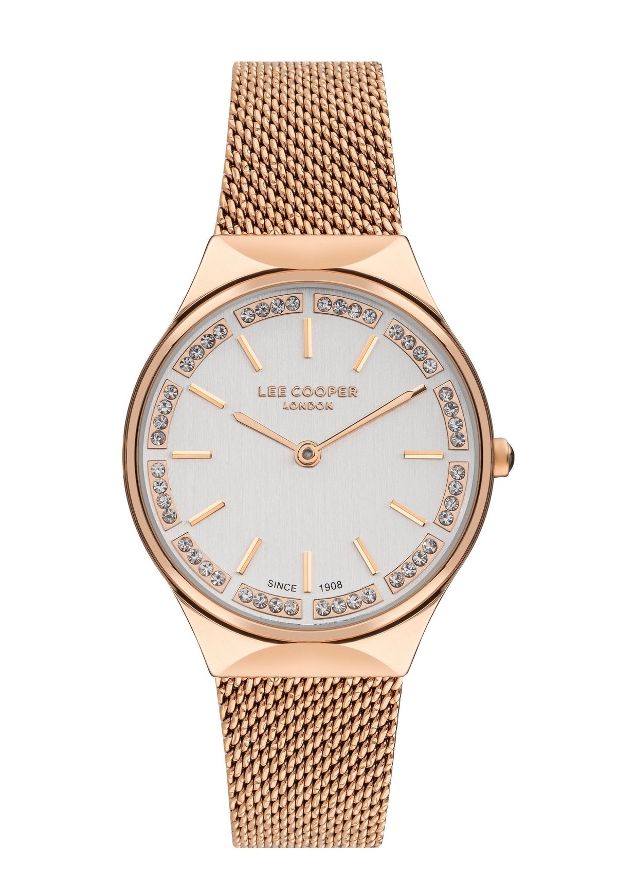Lee Cooper LC07862.430 Women's Super Metal Rose Gold Mesh Watch - Zamana.pk