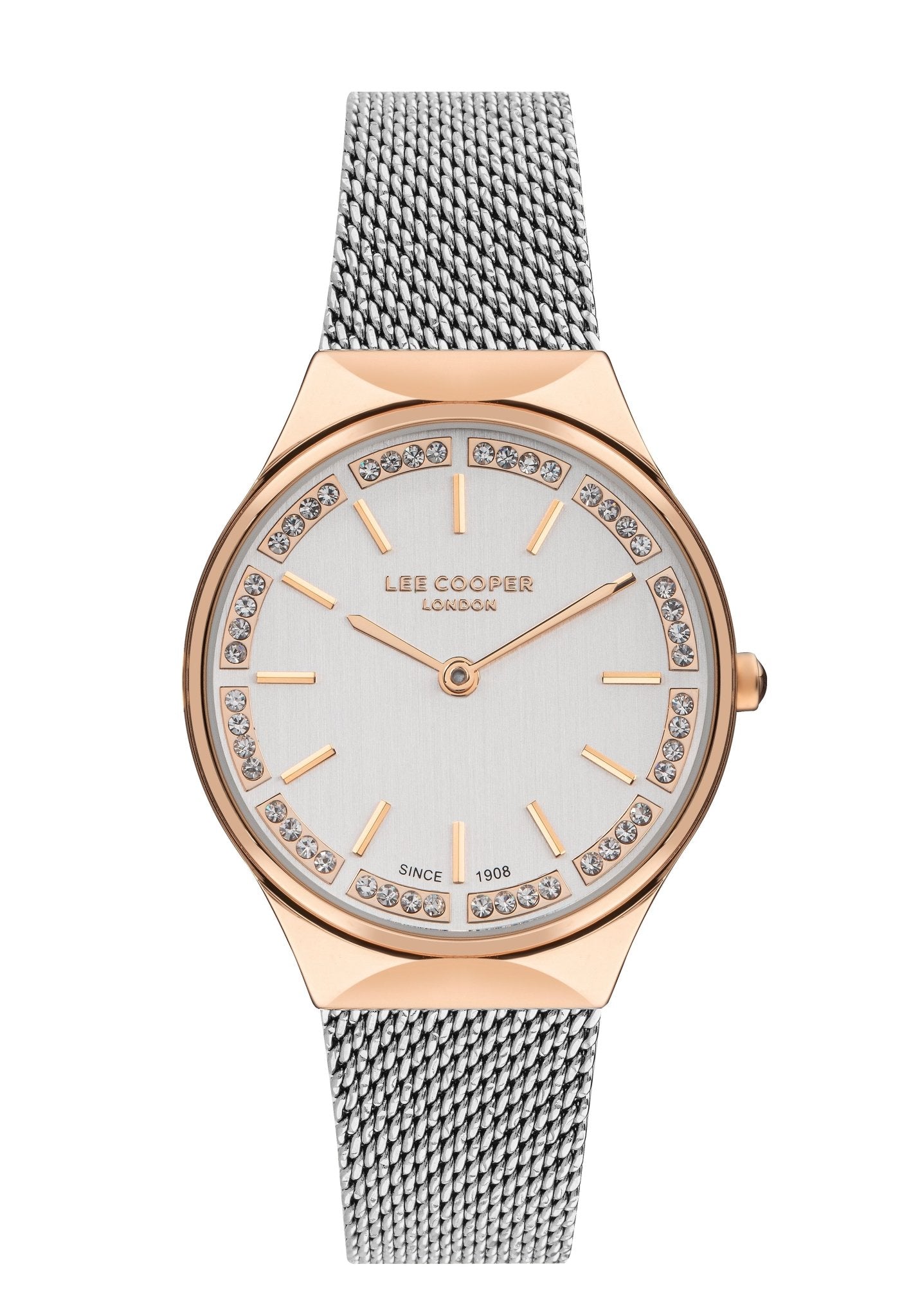 Lee Cooper LC07862.530 Women's Super Metal Rose Gold Mesh Watch - Zamana.pk Main image