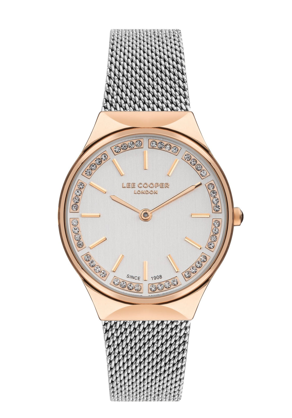 Lee Cooper LC07862.530 Women's Super Metal Rose Gold Mesh Watch - Zamana.pk