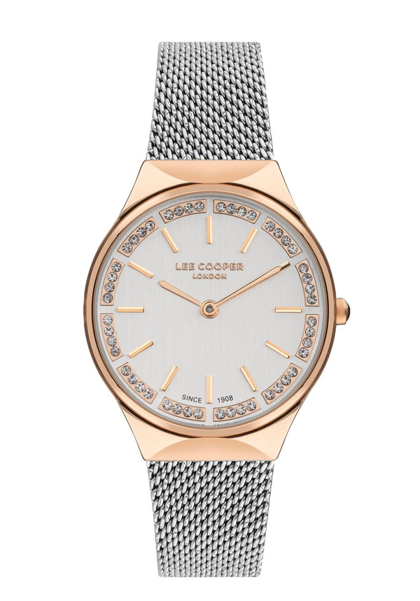 Lee Cooper LC07862.530 Women's Super Metal Rose Gold Mesh Watch - Zamana.pk
