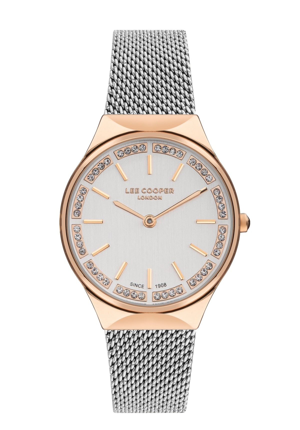 Lee Cooper LC07862.530 Women's Super Metal Rose Gold Mesh Watch - Zamana.pk