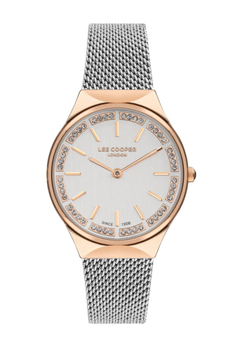 Lee Cooper LC07862.530 Women's Super Metal Rose Gold Mesh Watch - Zamana.pk