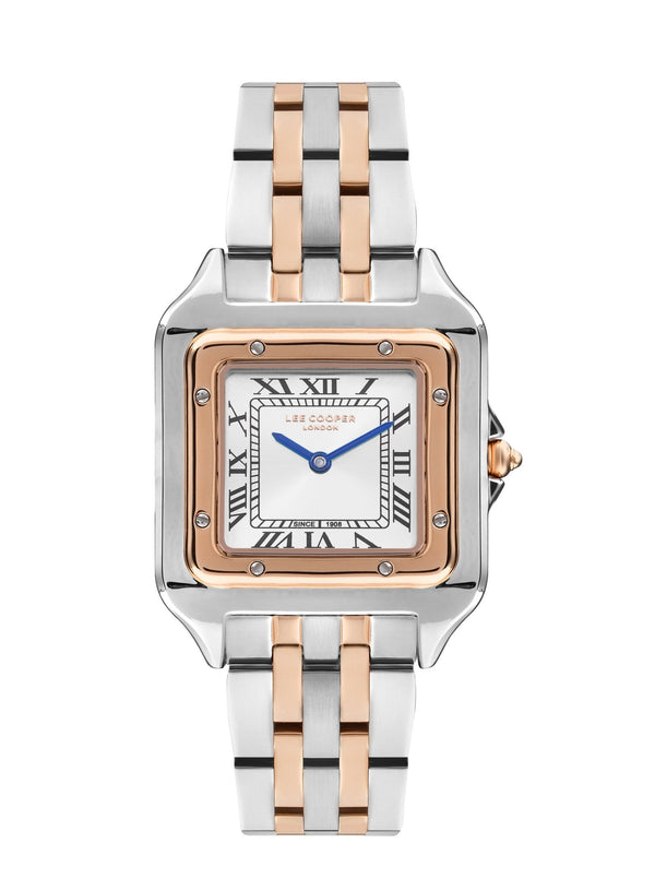 Lee Cooper LC07866.530 Women's Super Metal Silver/Rose Gold Watch - Zamana.pk