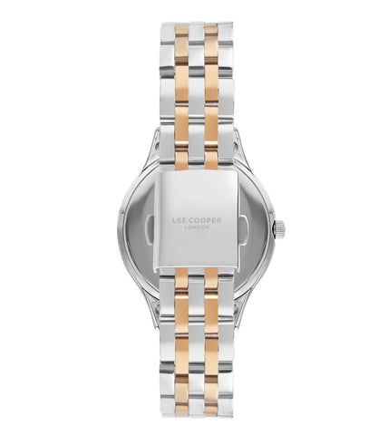 Lee Cooper LC07867.530 Women's Super Metal Silver/Rose Gold Watch - Zamana.pk