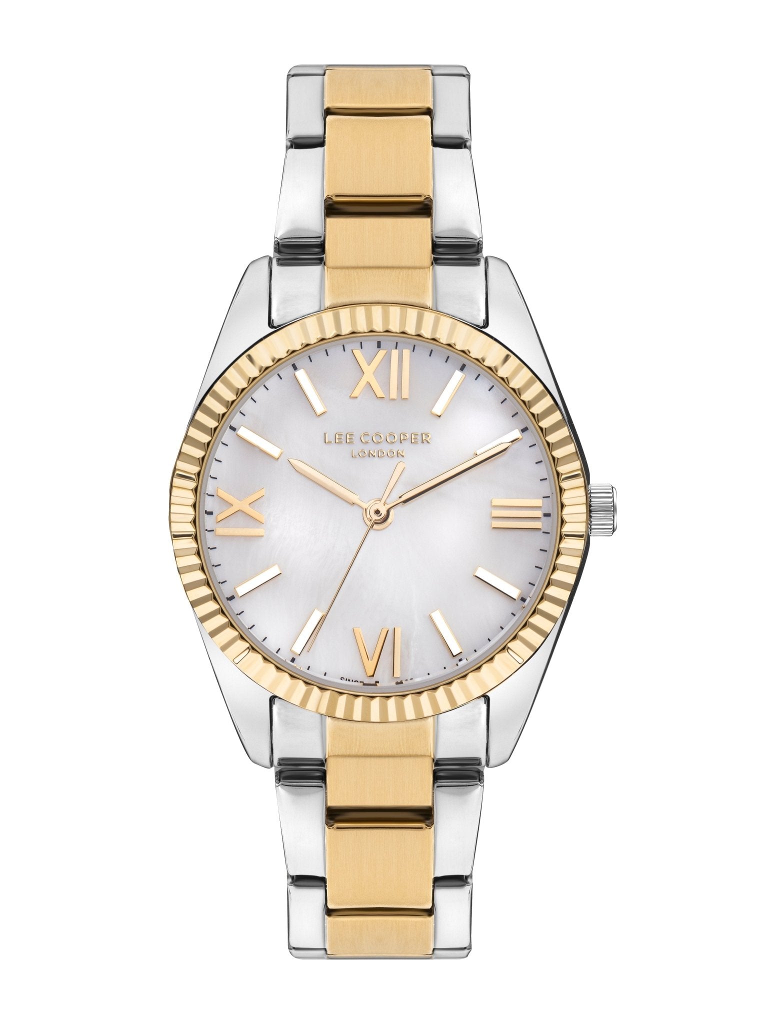 Lee Cooper LC07868.220 Women's Super Metal Silver/Gold Watch - Zamana.pk