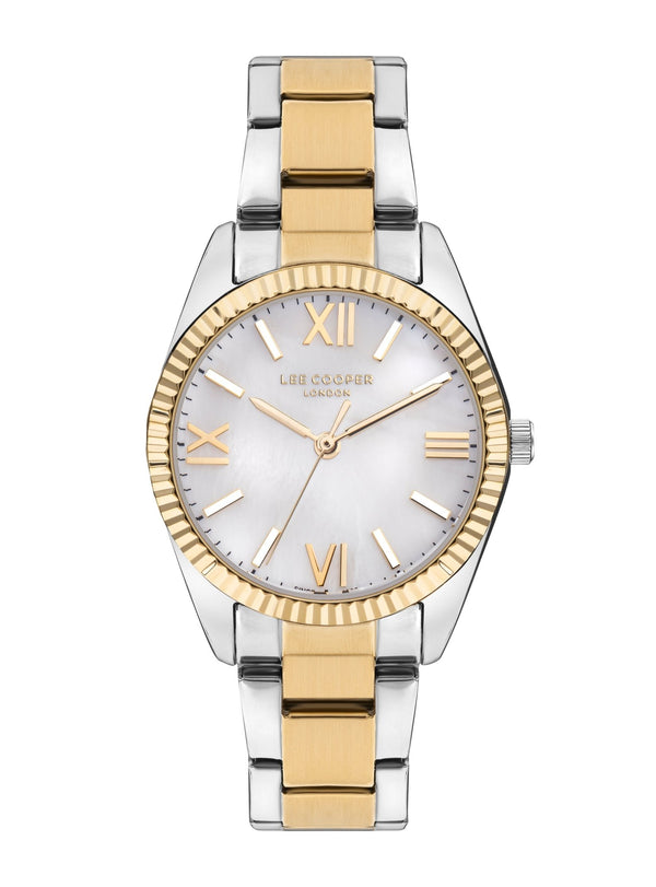 Lee Cooper LC07868.220 Women's Super Metal Silver/Gold Watch - Zamana.pk