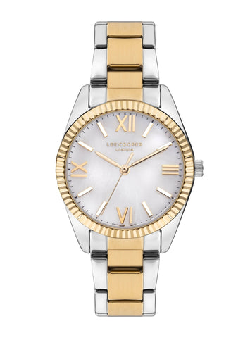 Lee Cooper LC07868.220 Women's Super Metal Silver/Gold Watch - Zamana.pk