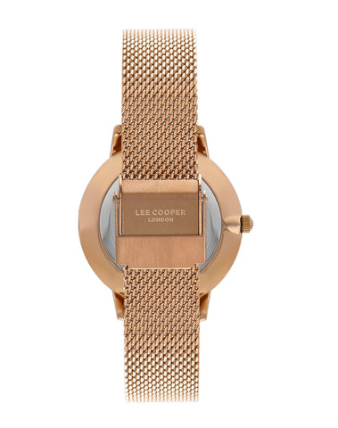 Lee Cooper LC07875.410 Women's Super Metal Rose Gold Mesh Watch - Zamana.pk