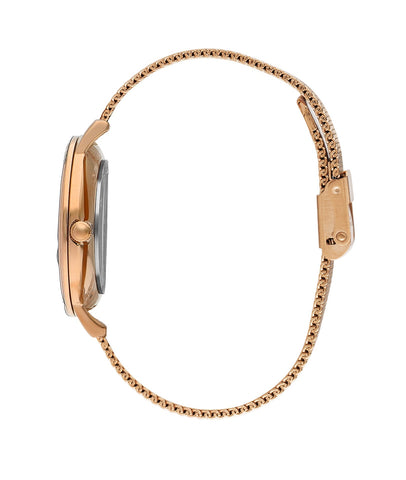 Lee Cooper LC07875.410 Women's Super Metal Rose Gold Mesh Watch - Zamana.pk