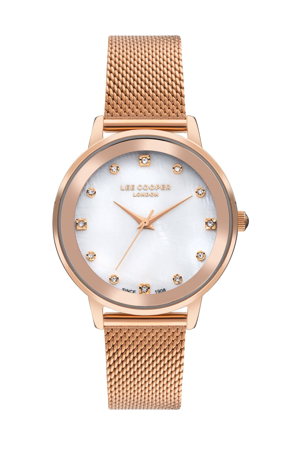 Lee Cooper LC07875.420 Women's Super Metal Rose Gold Mesh Watch - Zamana.pk