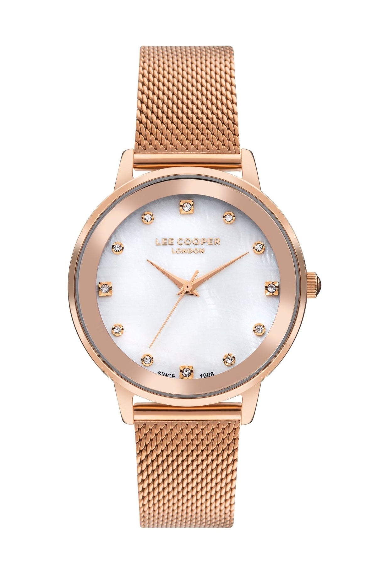 Lee Cooper LC07875.420 Women's Super Metal Rose Gold Mesh Watch - Zamana.pk