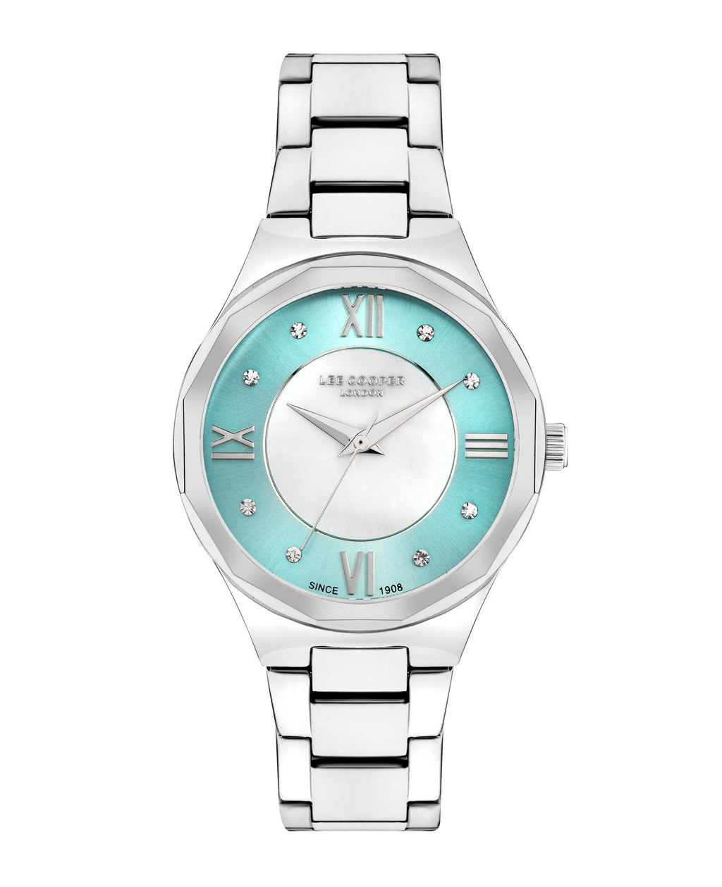 Lee Cooper LC07922.320 Quartz Women Super Metal Case Metal Band White Mop Dail Watch - Zamana.pk