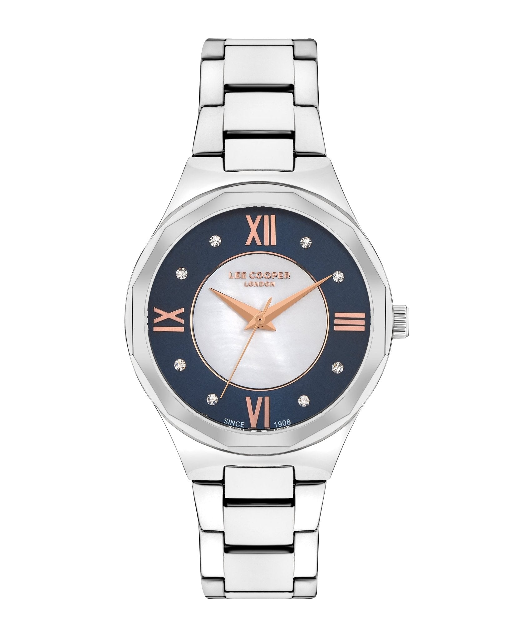 Lee Cooper LC07922.390 Quartz Women Super Metal Case Metal Band White Mop Dail Watch - Zamana.pk Main image