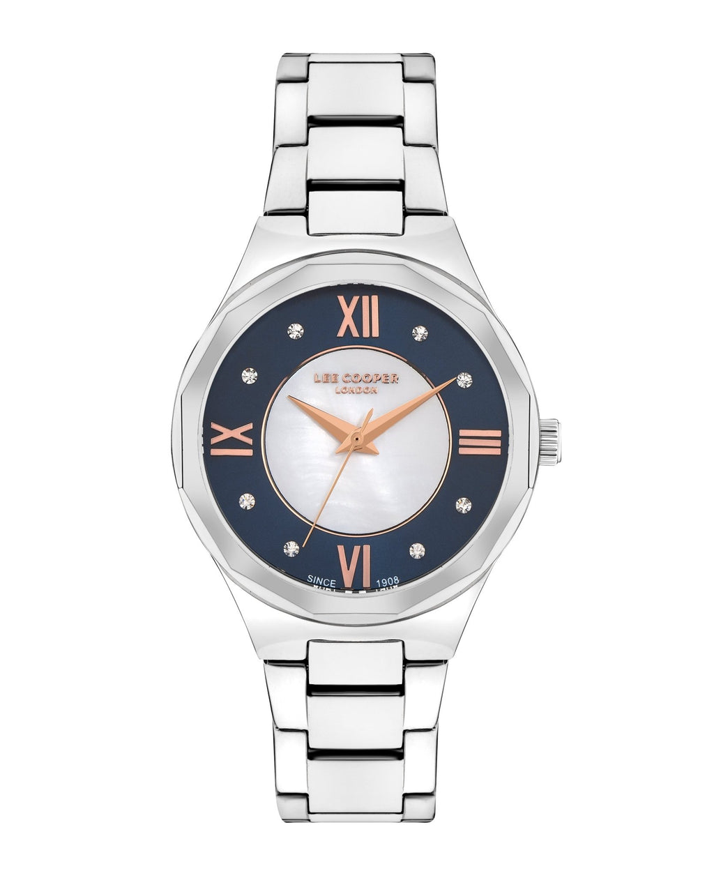 Lee Cooper LC07922.390 Quartz Women Super Metal Case Metal Band White Mop Dail Watch - Zamana.pk