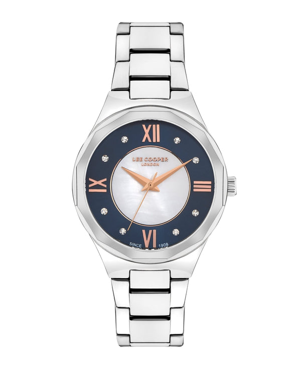 Lee Cooper LC07922.390 Quartz Women Super Metal Case Metal Band White Mop Dail Watch - Zamana.pk