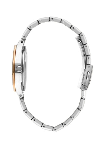 Lee Cooper LC07922.520 Quartz Women Super Metal Case Metal Band White Mop Dail Watch - Zamana.pk