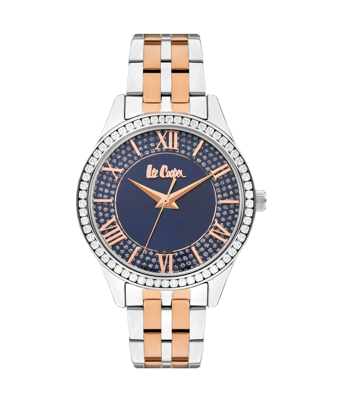 Lee Cooper LC07928.590 Quartz Women Super Metal Case Metal Band Dark Blue Dail Watch - Zamana.pk Main image