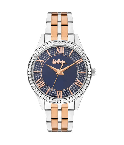 Lee Cooper LC07928.590 Quartz Women Super Metal Case Metal Band Dark Blue Dail Watch - Zamana.pk