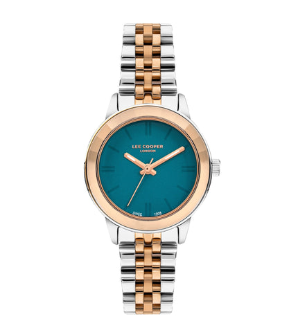 Lee Cooper LC07934.390 Quartz Women Super Metal Case Metal Band Green Dail Watch - Zamana.pk