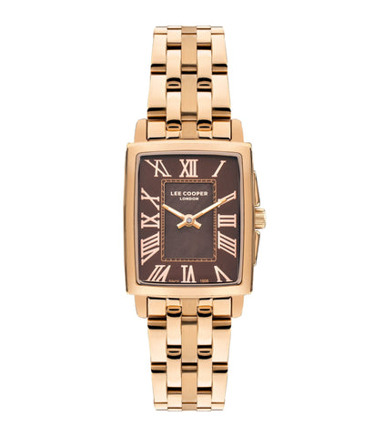 Lee Cooper LC07940.440 Quartz Women Super Metal Case Metal Band Dark Brown Dail Watch - Zamana.pk