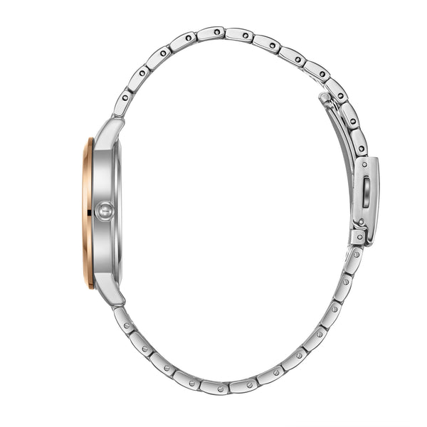 Lee Cooper LC07941.220 Quartz Women Super Metal Case Metal Band White Mop Dail Watch - Zamana.pk