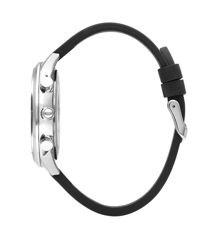 Lee Cooper LC07943.351 Quartz Men Super Metal Case Leather Band Black Dail Watch - Zamana.pk