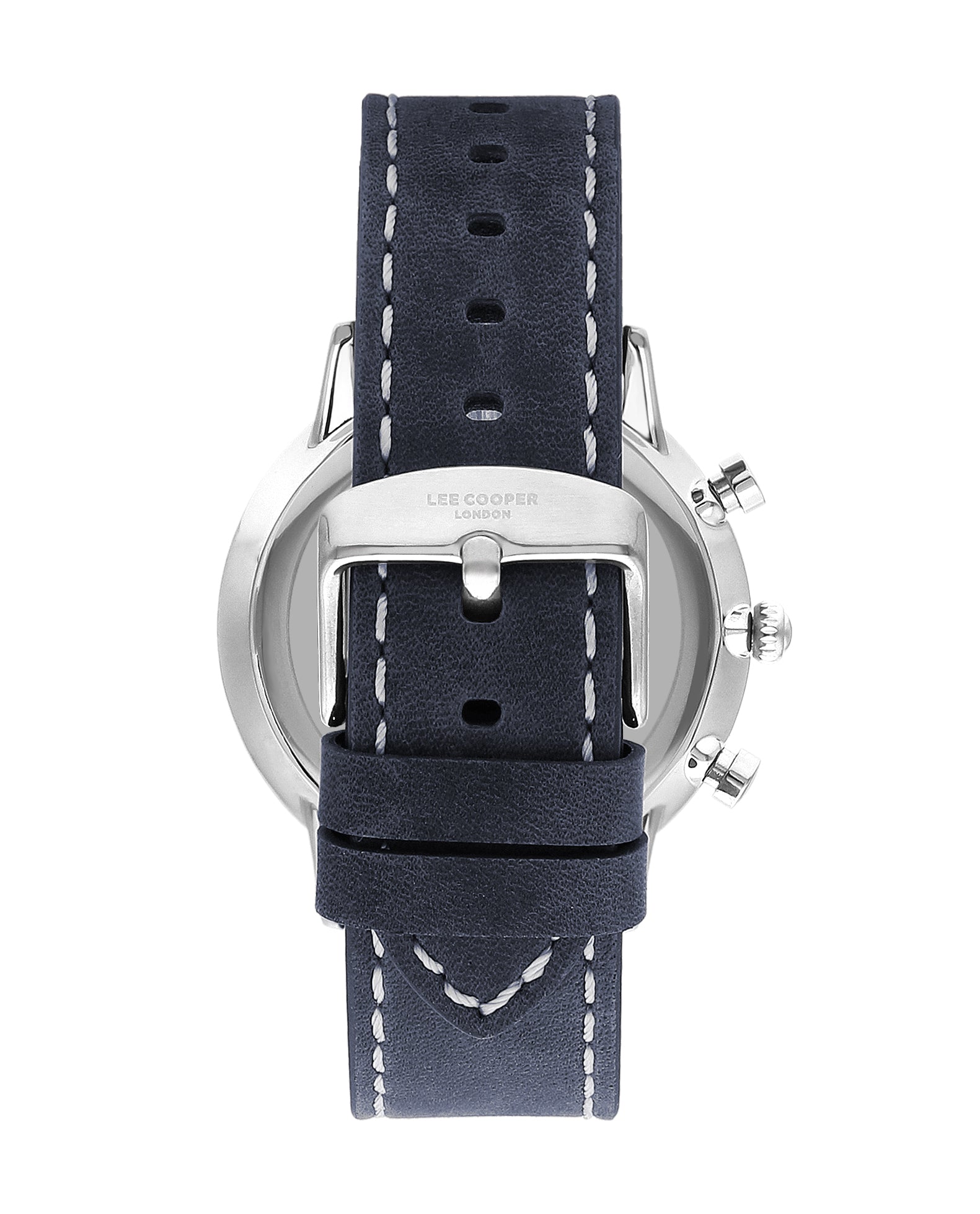Lee Cooper LC07943.399 Quartz Men Super Metal Case Leather Band Dark Blue Dail Watch - Zamana.pk