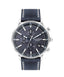 Lee Cooper LC07943.399 Quartz Men Super Metal Case Leather Band Dark Blue Dail Watch - Zamana.pk