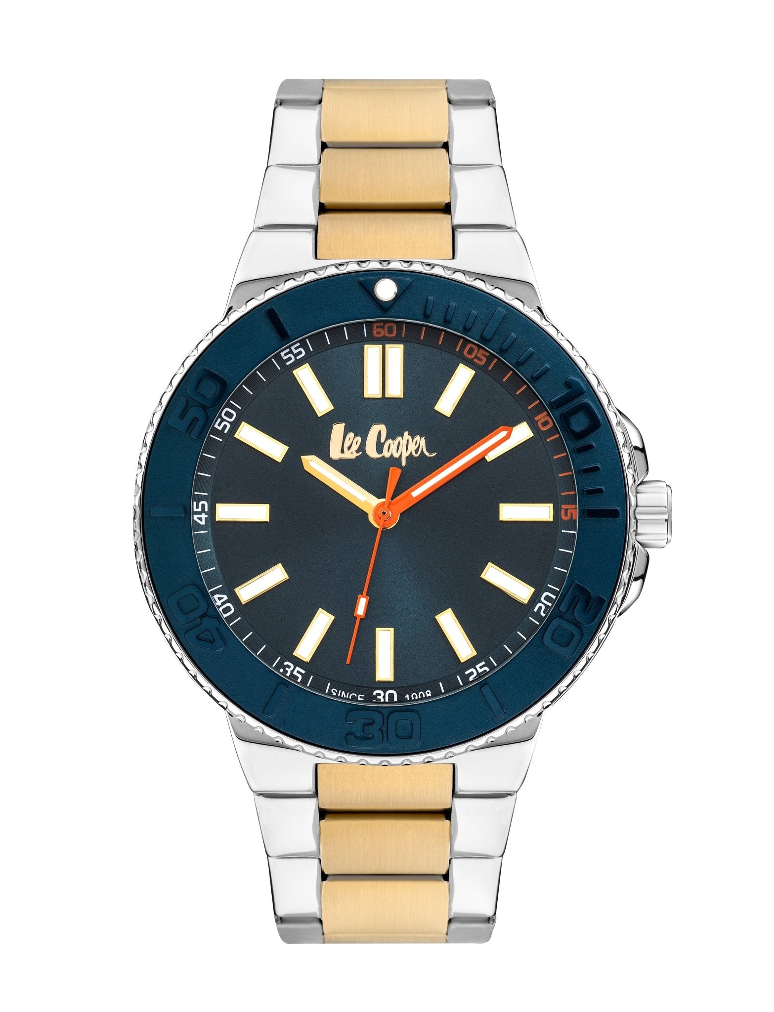 Lee Cooper LC07945.270 Quartz Men Super Metal Case Metal Band Green Dail Watch - Zamana.pk Main image